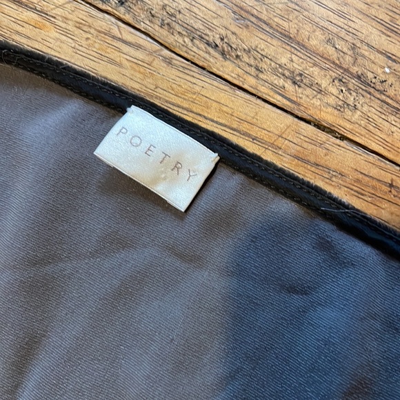 Poetry Dress Velvet Deep Olive Green color. Size 10. - Picture 6 of 14